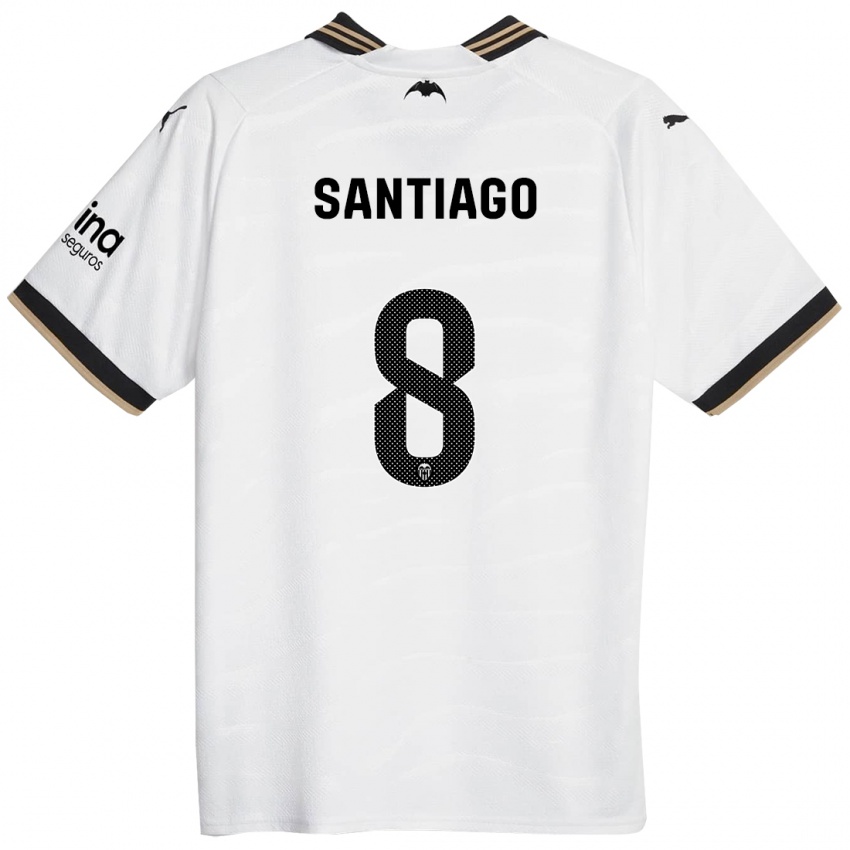 Dzieci Yellu Santiago #8 Biały Domowa Koszulka 2023/24 Koszulki Klubowe