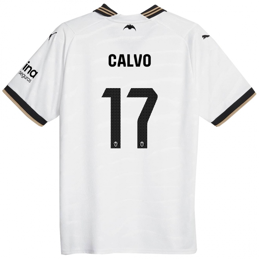 Dzieci Borja Calvo #17 Biały Domowa Koszulka 2023/24 Koszulki Klubowe