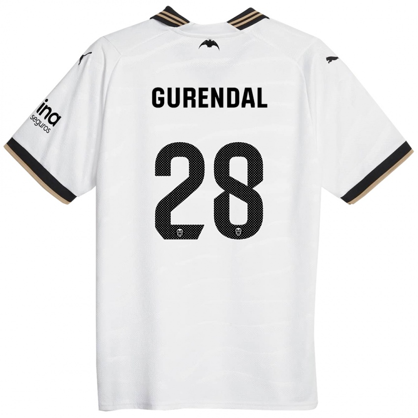 Dzieci Alexander Gurendal #28 Biały Domowa Koszulka 2023/24 Koszulki Klubowe