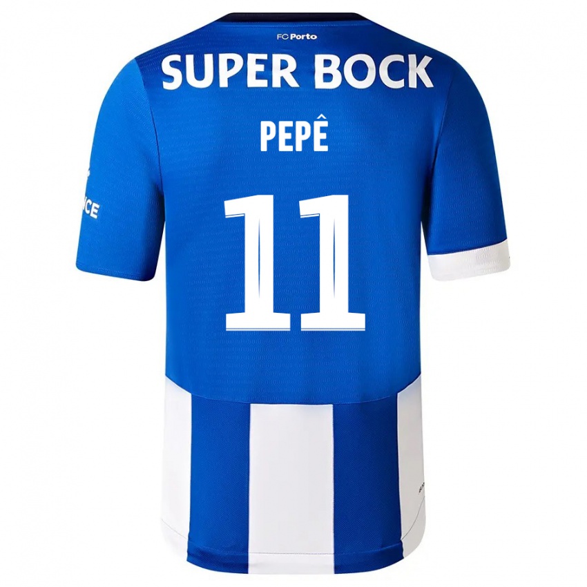 Dzieci Pepe #11 Niebiesko Biały Domowa Koszulka 2023/24 Koszulki Klubowe