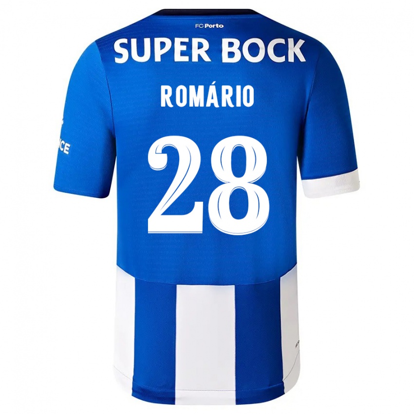 Dzieci Romario Baro #28 Niebiesko Biały Domowa Koszulka 2023/24 Koszulki Klubowe