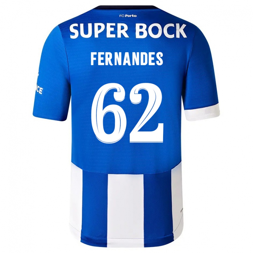 Dzieci Rodrigo Fernandes #62 Niebiesko Biały Domowa Koszulka 2023/24 Koszulki Klubowe