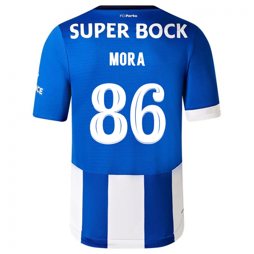 Dzieci Rodrigo Mora #86 Niebiesko Biały Domowa Koszulka 2023/24 Koszulki Klubowe