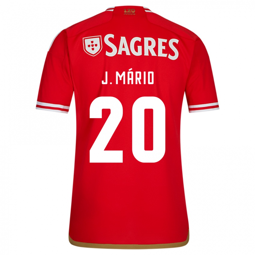 Dzieci João Mário #20 Czerwony Domowa Koszulka 2023/24 Koszulki Klubowe
