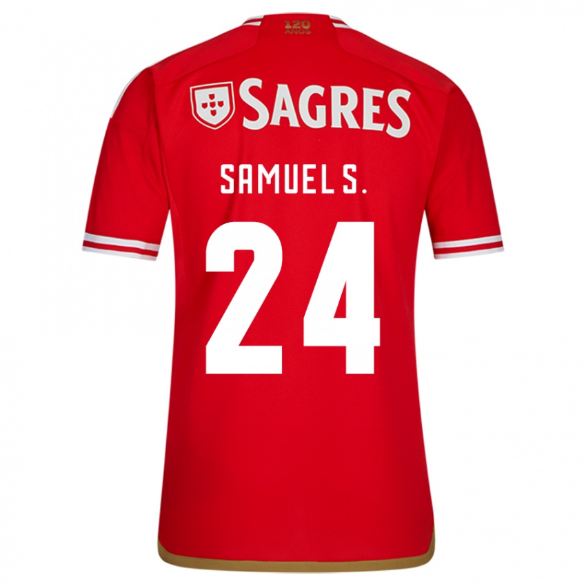 Dzieci Samuel Soares #24 Czerwony Domowa Koszulka 2023/24 Koszulki Klubowe