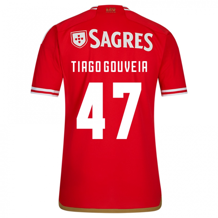 Dzieci Tiago Gouveia #47 Czerwony Domowa Koszulka 2023/24 Koszulki Klubowe
