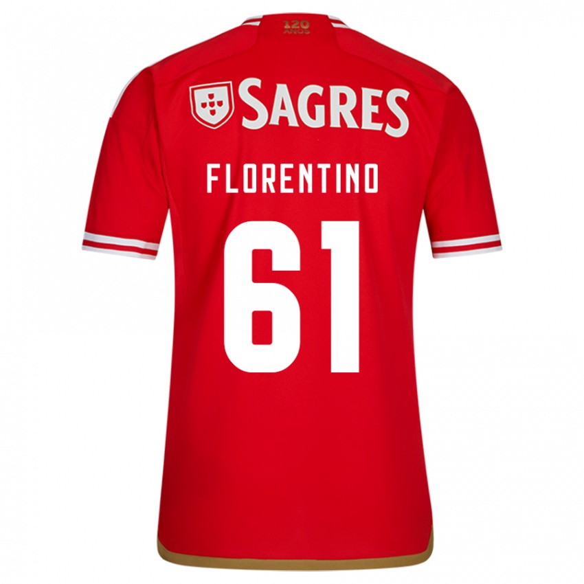 Dzieci Florentino #61 Czerwony Domowa Koszulka 2023/24 Koszulki Klubowe