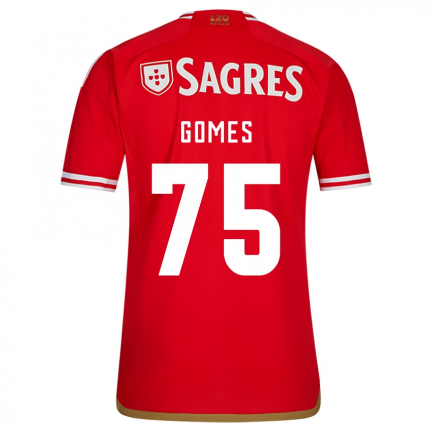 Dzieci André Gomes #75 Czerwony Domowa Koszulka 2023/24 Koszulki Klubowe