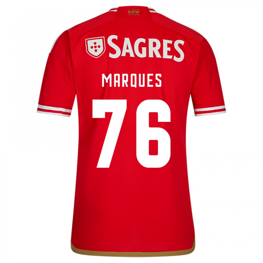 Dzieci Gustavo Marques #76 Czerwony Domowa Koszulka 2023/24 Koszulki Klubowe