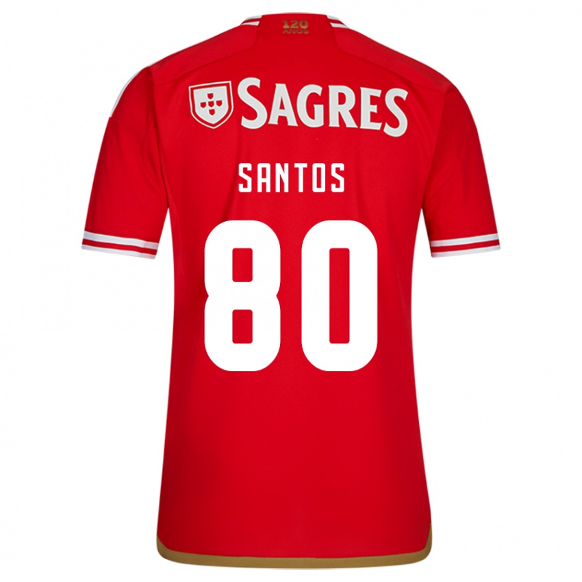 Dzieci Pedro Santos #80 Czerwony Domowa Koszulka 2023/24 Koszulki Klubowe