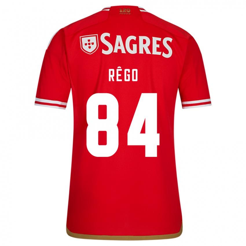 Dzieci João Rêgo #84 Czerwony Domowa Koszulka 2023/24 Koszulki Klubowe