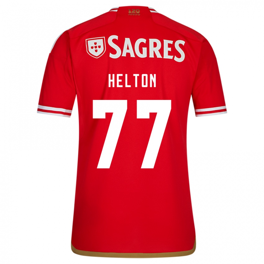 Dzieci Helton Leite #77 Czerwony Domowa Koszulka 2023/24 Koszulki Klubowe
