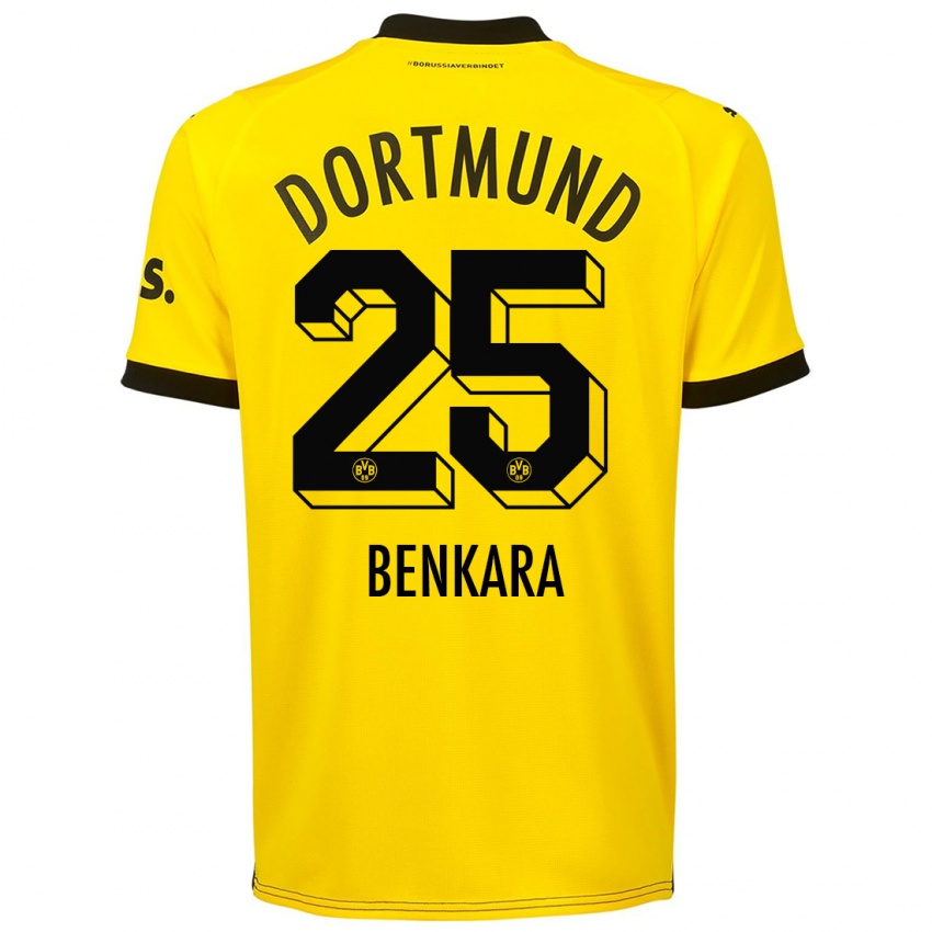 Dzieci Elias Benkara #25 Żółty Domowa Koszulka 2023/24 Koszulki Klubowe