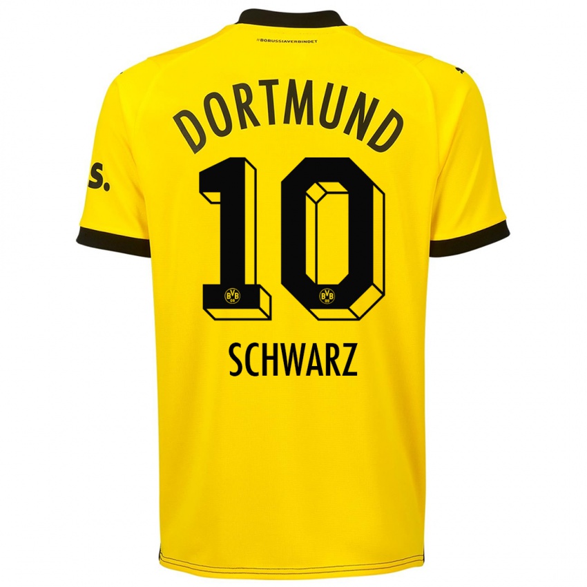 Dzieci Oskar Schwarz #10 Żółty Domowa Koszulka 2023/24 Koszulki Klubowe