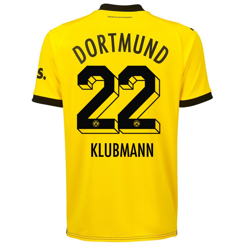 Dzieci Leon Klubmann #22 Żółty Domowa Koszulka 2023/24 Koszulki Klubowe