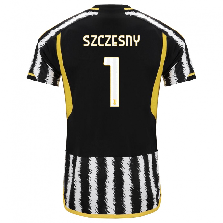 Dzieci Wojciech Szczesny #1 Czarny Biały Domowa Koszulka 2023/24 Koszulki Klubowe