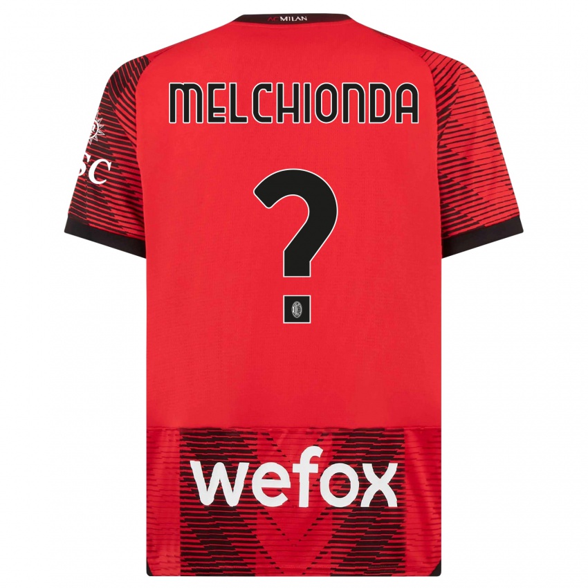 Dzieci Marco Melchionda #0 Czerwony Czarny Domowa Koszulka 2023/24 Koszulki Klubowe