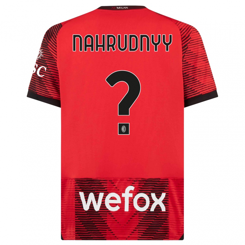 Dzieci Vladislav Nahrudnyy #0 Czerwony Czarny Domowa Koszulka 2023/24 Koszulki Klubowe