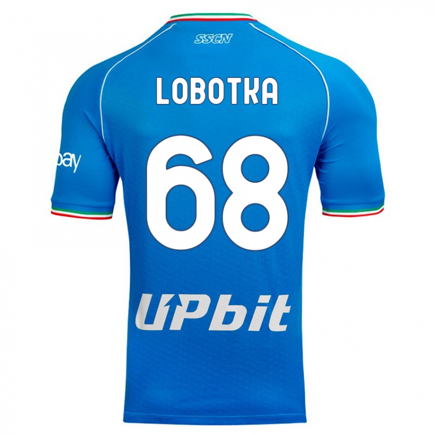 Dzieci Stanislav Lobotka #68 Niebieskie Niebo Domowa Koszulka 2023/24 Koszulki Klubowe