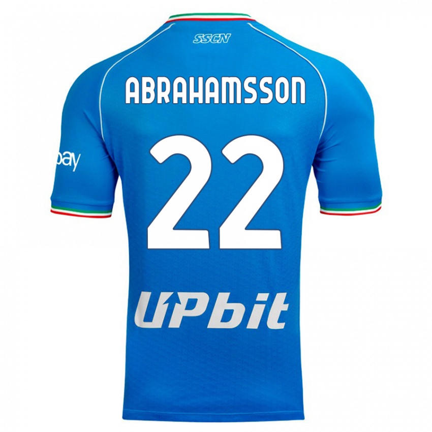 Dzieci Sejde Abrahamsson #22 Niebieskie Niebo Domowa Koszulka 2023/24 Koszulki Klubowe
