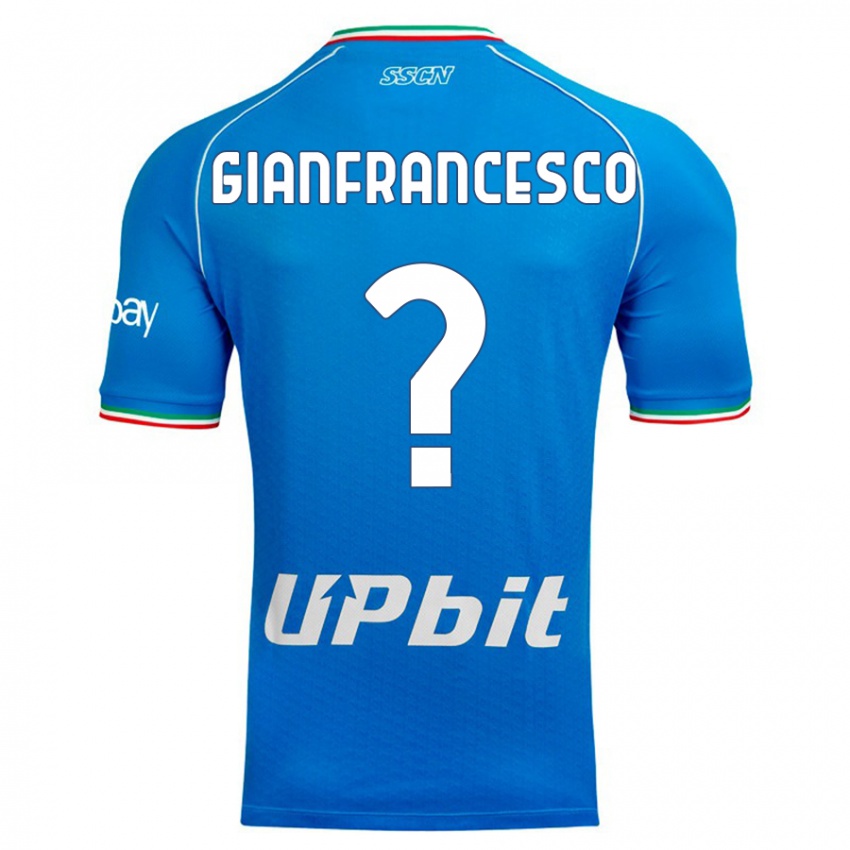 Dzieci Sergio Gianfrancesco #0 Niebieskie Niebo Domowa Koszulka 2023/24 Koszulki Klubowe