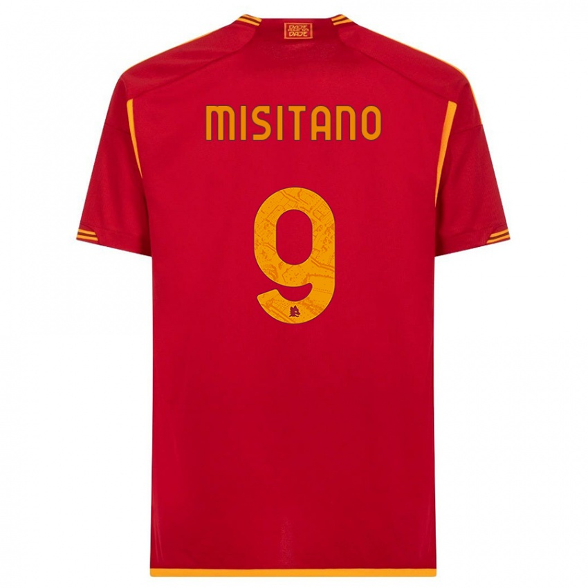 Dzieci Giulio Misitano #9 Czerwony Domowa Koszulka 2023/24 Koszulki Klubowe