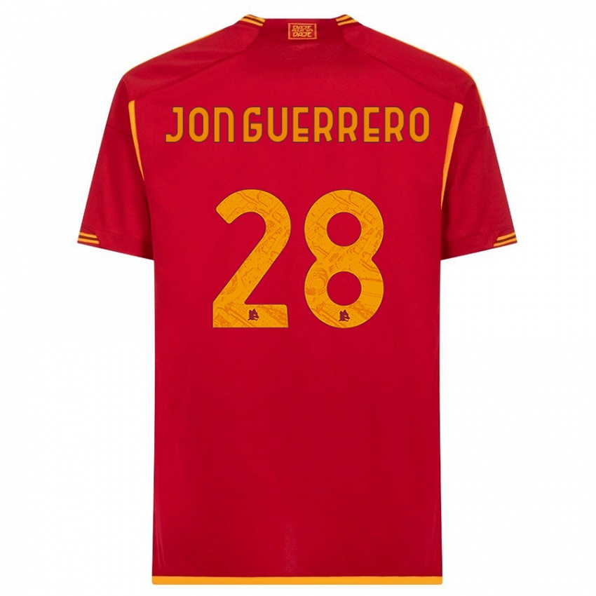 Dzieci Julen Jon Guerrero #28 Czerwony Domowa Koszulka 2023/24 Koszulki Klubowe