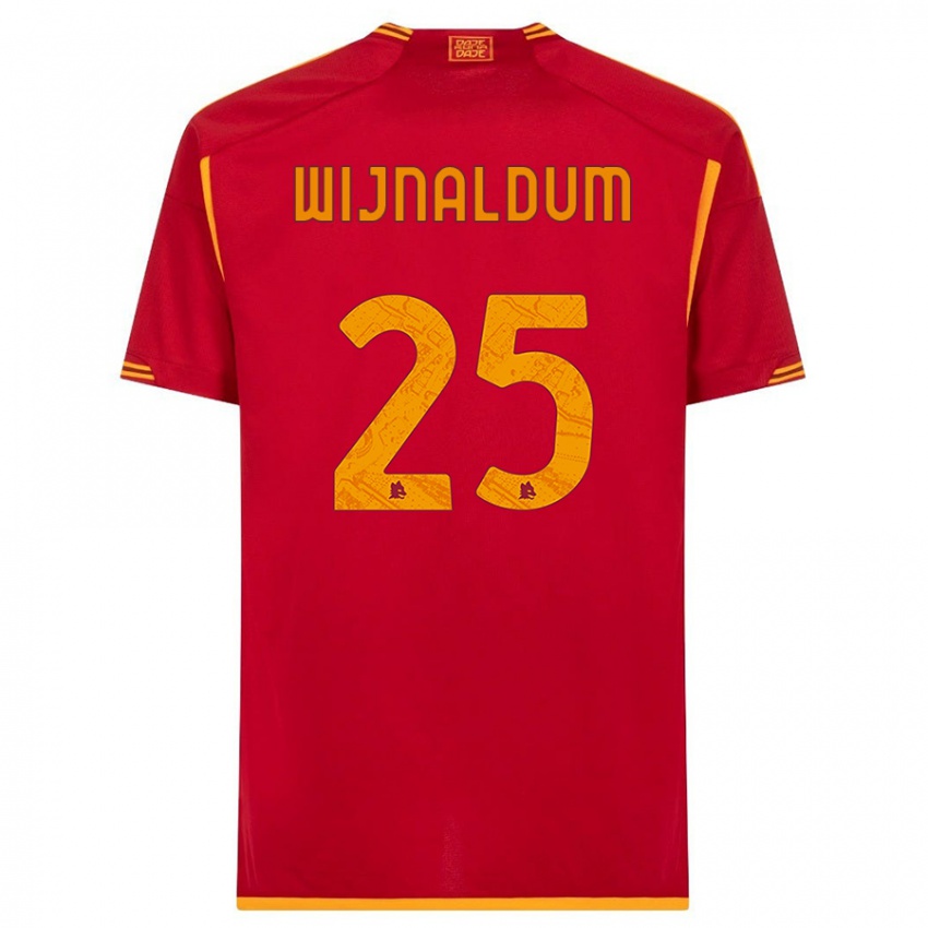 Dzieci Georginio Wijnaldum #25 Czerwony Domowa Koszulka 2023/24 Koszulki Klubowe