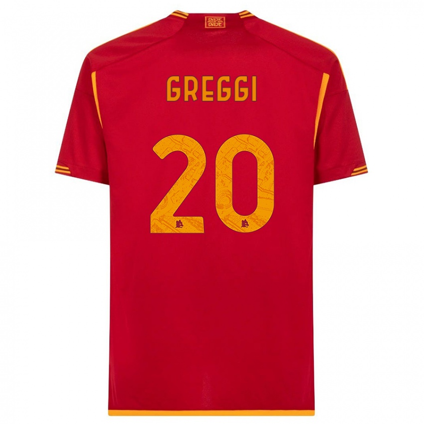 Dzieci Giada Greggi #20 Czerwony Domowa Koszulka 2023/24 Koszulki Klubowe