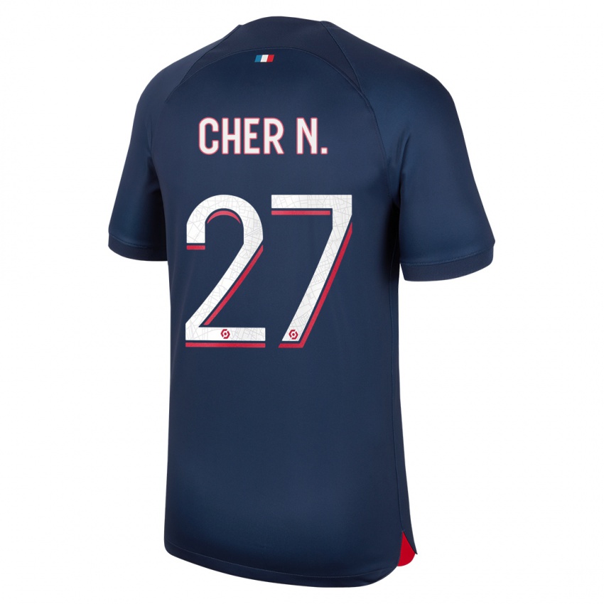 Dzieci Cher Ndour #27 Niebieski Czerwony Domowa Koszulka 2023/24 Koszulki Klubowe