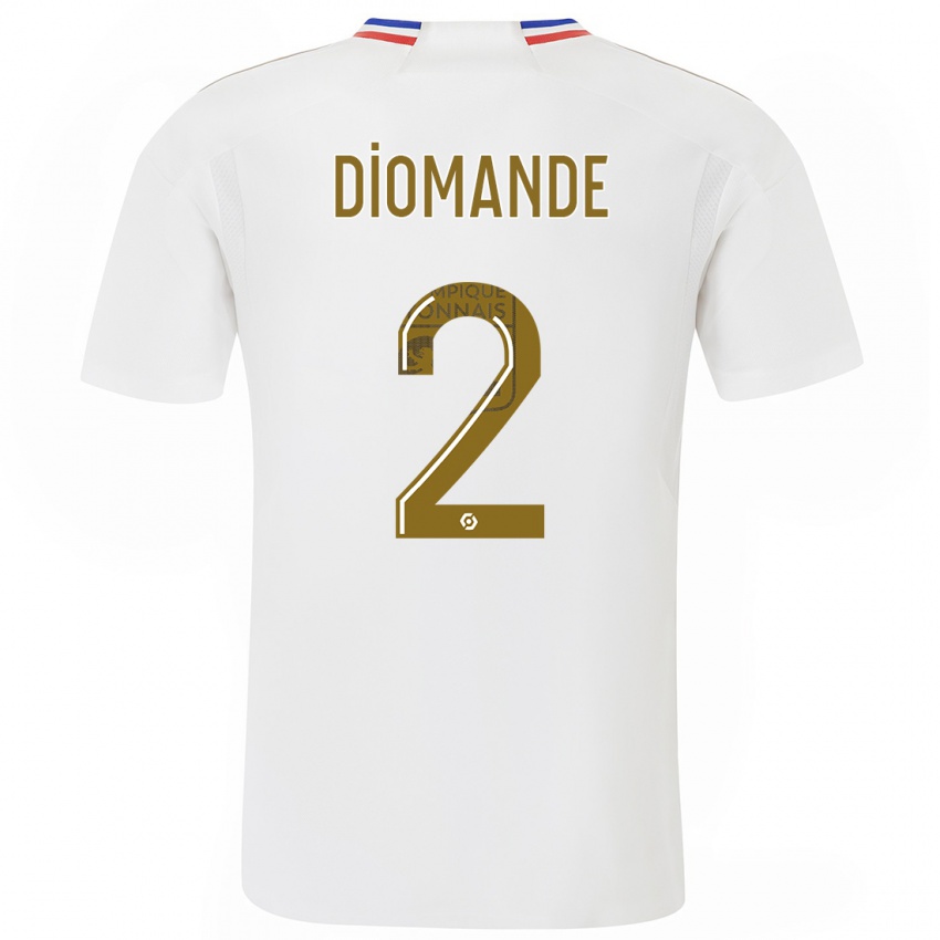 Dzieci Sinaly Diomande #2 Biały Domowa Koszulka 2023/24 Koszulki Klubowe