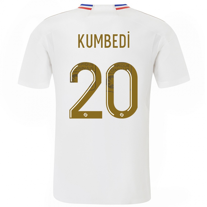 Dzieci Saël Kumbedi #20 Biały Domowa Koszulka 2023/24 Koszulki Klubowe