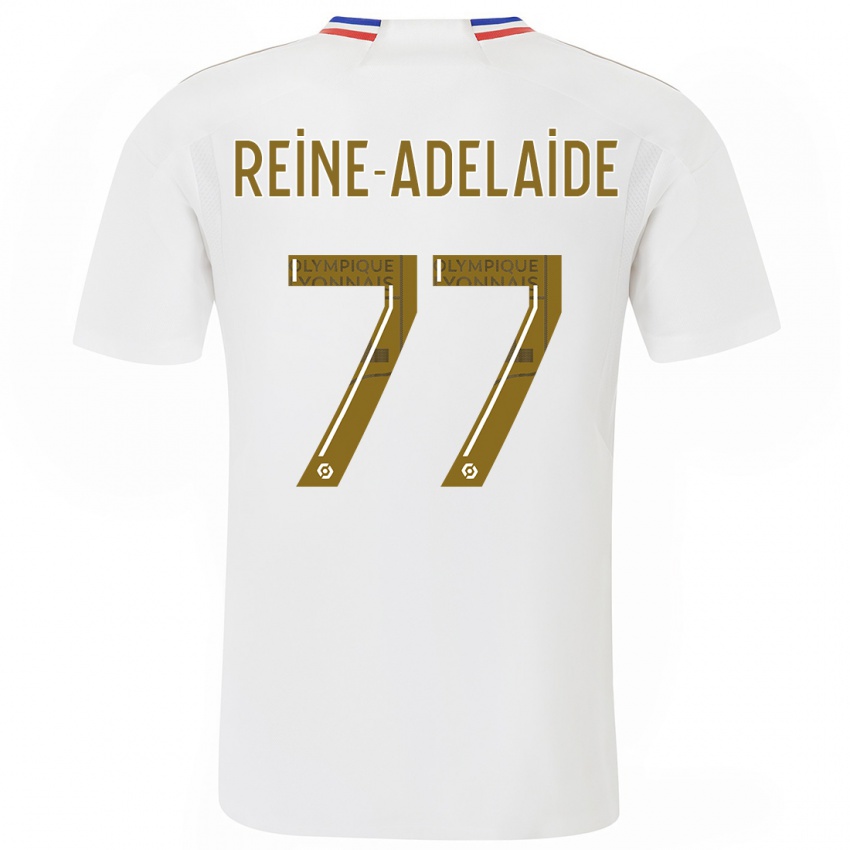 Dzieci Jeff Reine-Adelaide #77 Biały Domowa Koszulka 2023/24 Koszulki Klubowe