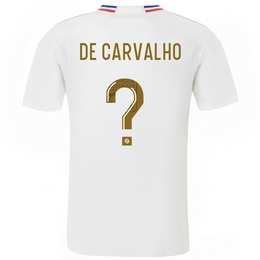 Dzieci Mathys De Carvalho #0 Biały Domowa Koszulka 2023/24 Koszulki Klubowe