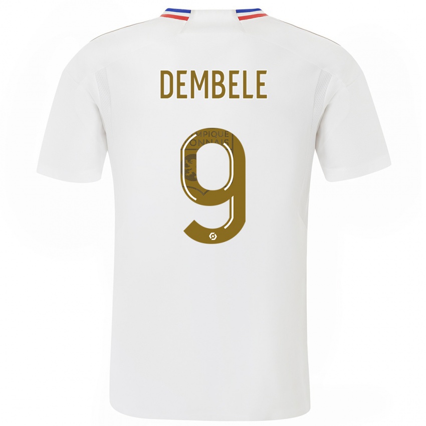 Dzieci Moussa Dembele #9 Biały Domowa Koszulka 2023/24 Koszulki Klubowe