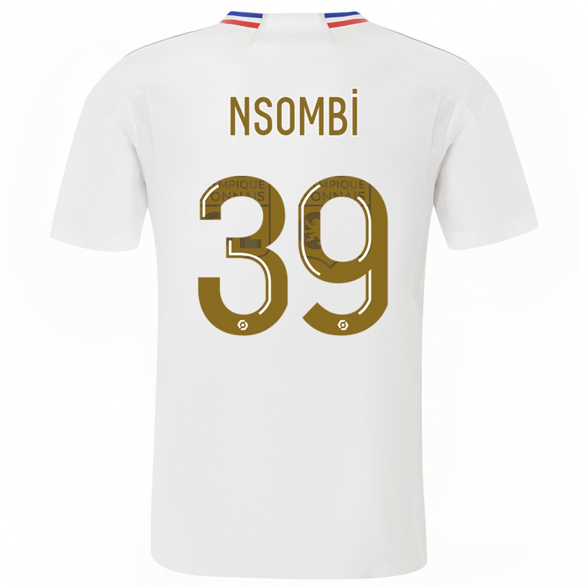 Dzieci Gael Nsombi #39 Biały Domowa Koszulka 2023/24 Koszulki Klubowe