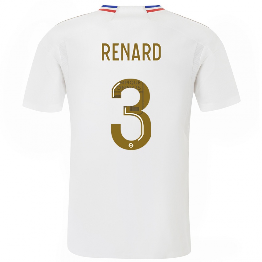 Dzieci Wendie Renard #3 Biały Domowa Koszulka 2023/24 Koszulki Klubowe