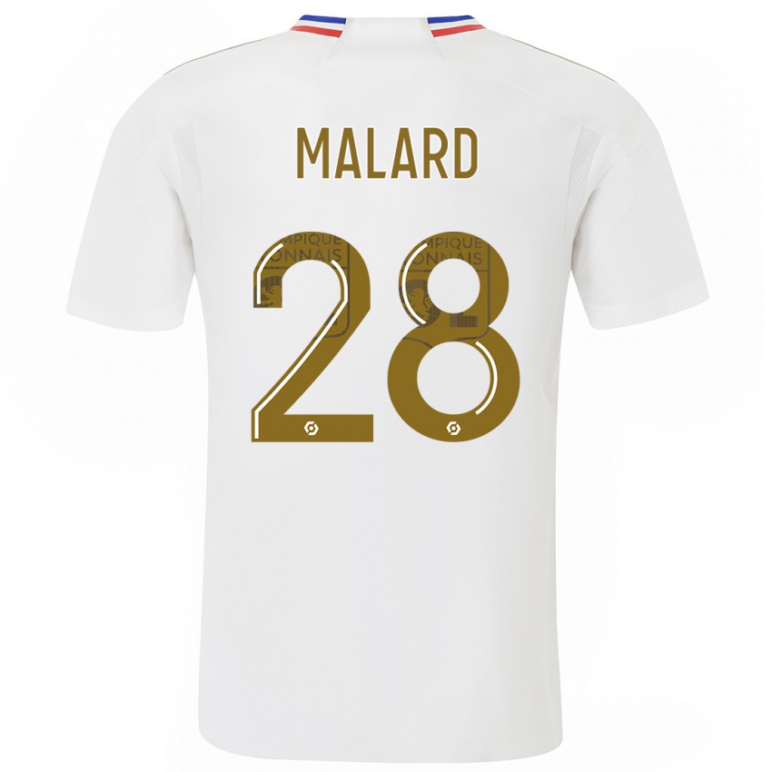 Dzieci Melvine Malard #28 Biały Domowa Koszulka 2023/24 Koszulki Klubowe