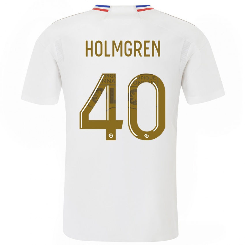 Dzieci Emma Holmgren #40 Biały Domowa Koszulka 2023/24 Koszulki Klubowe