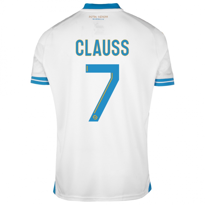 Dzieci Jonathan Clauss #7 Biały Domowa Koszulka 2023/24 Koszulki Klubowe