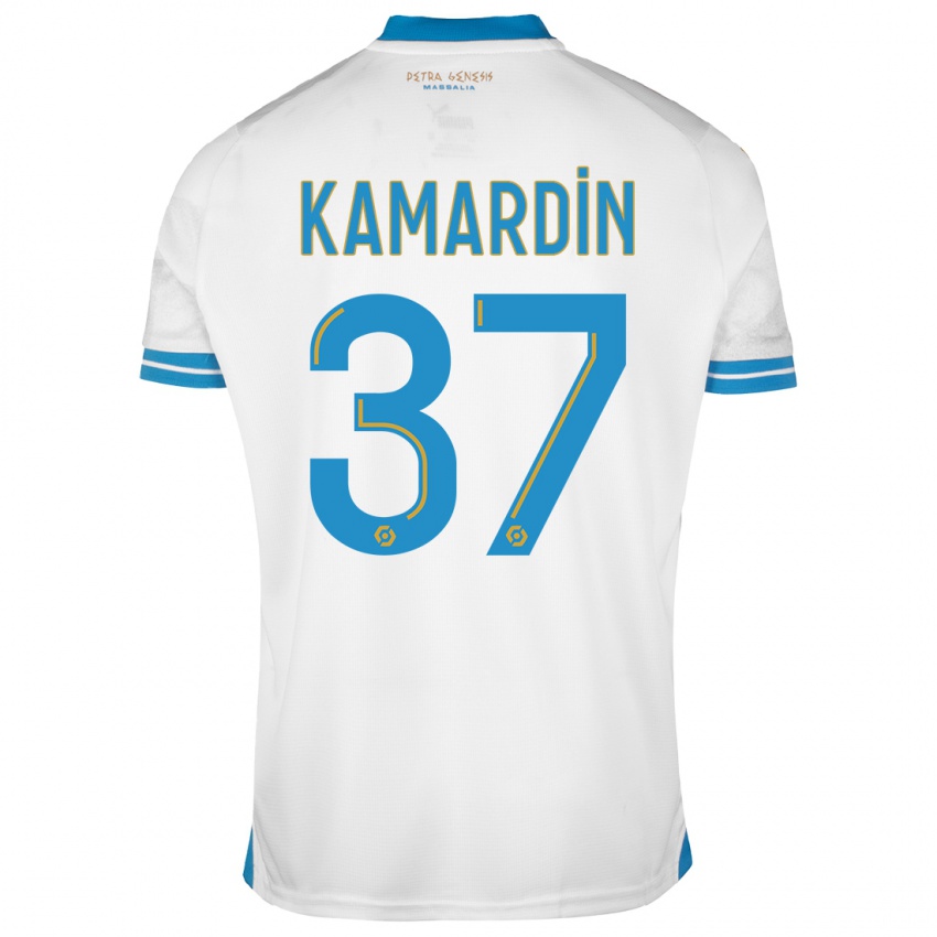 Dzieci Aaron Kamardin #37 Biały Domowa Koszulka 2023/24 Koszulki Klubowe