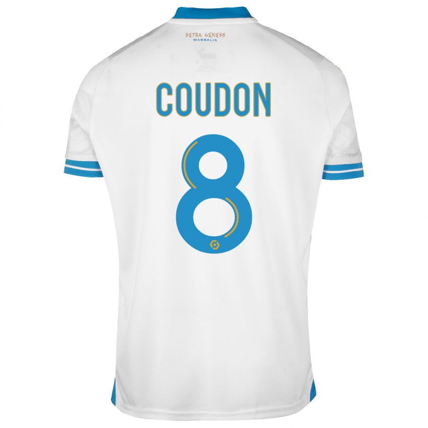 Dzieci Marine Coudon #8 Biały Domowa Koszulka 2023/24 Koszulki Klubowe