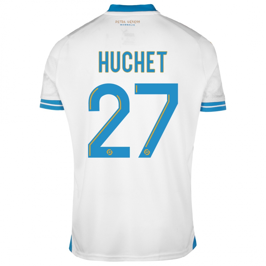 Dzieci Sarah Huchet #27 Biały Domowa Koszulka 2023/24 Koszulki Klubowe
