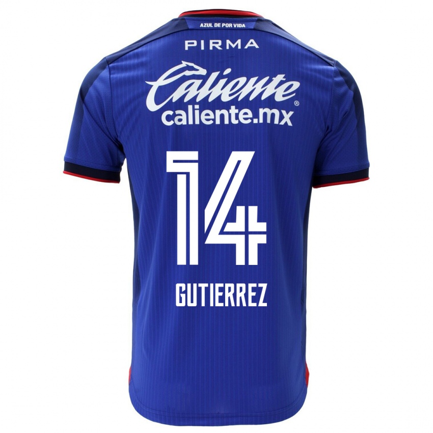 Dzieci Alexis Gutierrez #14 Niebieski Domowa Koszulka 2023/24 Koszulki Klubowe