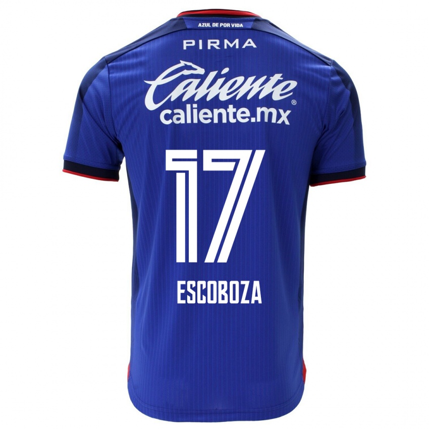 Dzieci Alonso Escoboza #17 Niebieski Domowa Koszulka 2023/24 Koszulki Klubowe