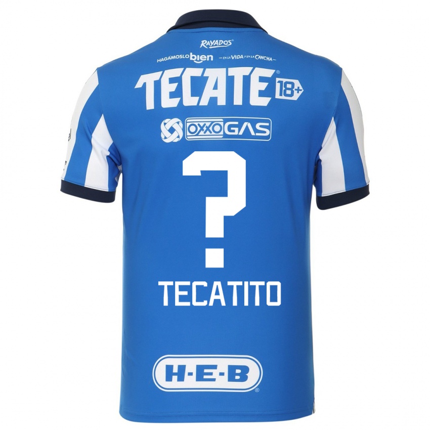 Dzieci Tecatito #0 Niebiesko Biały Domowa Koszulka 2023/24 Koszulki Klubowe