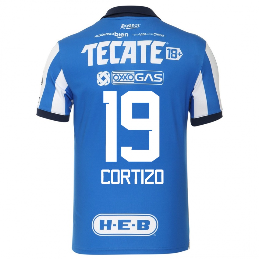 Dzieci Jordi Cortizo #19 Niebiesko Biały Domowa Koszulka 2023/24 Koszulki Klubowe