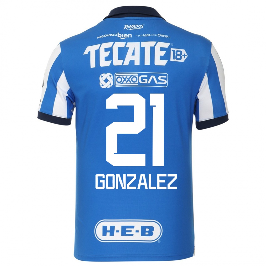 Dzieci Arturo González #21 Niebiesko Biały Domowa Koszulka 2023/24 Koszulki Klubowe