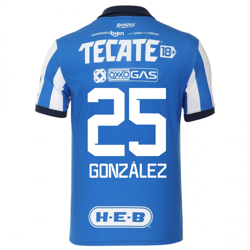 Dzieci Jonathan González #25 Niebiesko Biały Domowa Koszulka 2023/24 Koszulki Klubowe