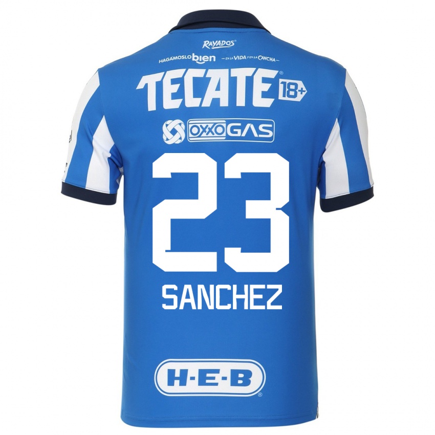 Dzieci Gustavo Sanchez #23 Niebiesko Biały Domowa Koszulka 2023/24 Koszulki Klubowe